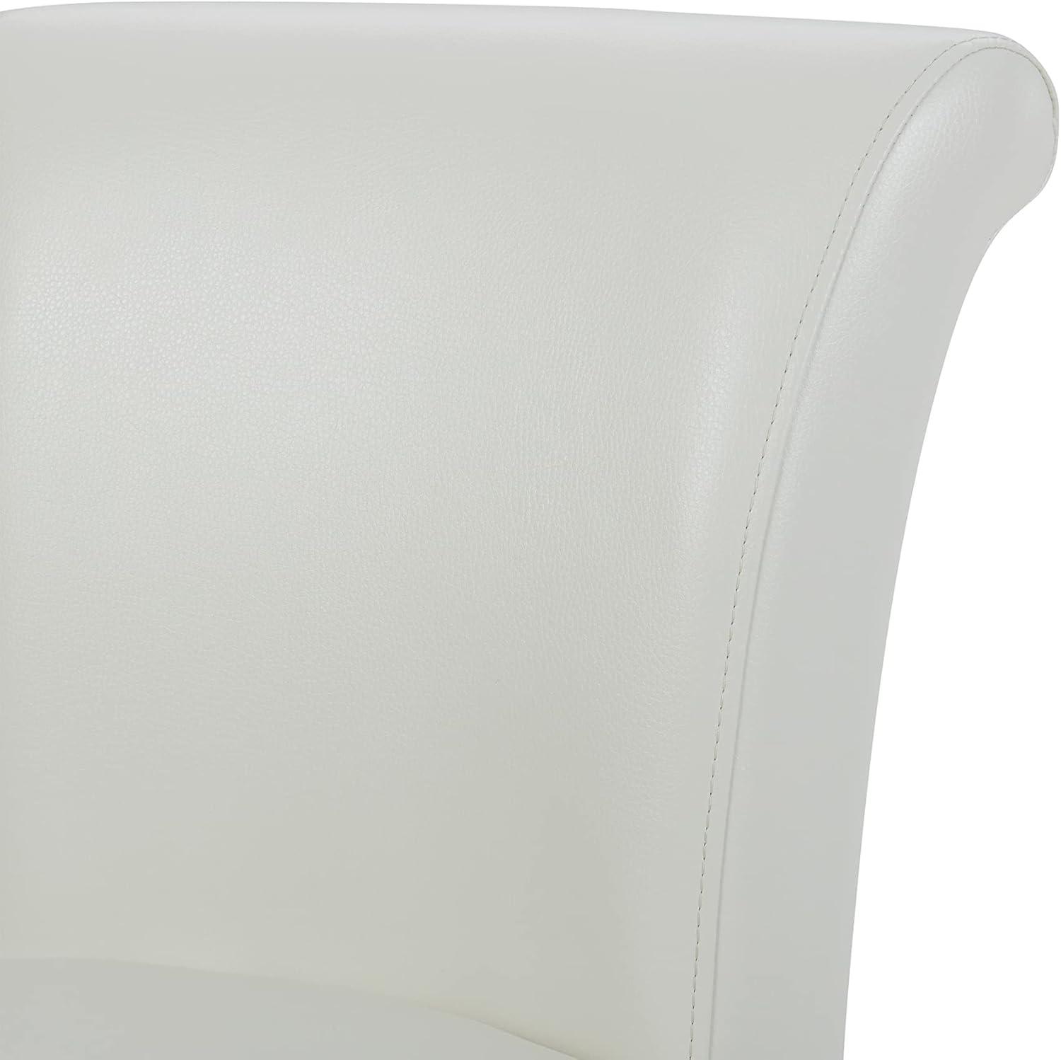 image:imageCHITA 26 Inch Counter Height Swivel Bar Stools Set of 2 FSC Certified Modern Upholstered Faux Leather Swivel Barstool Chair with Back Creamy GreyWhite