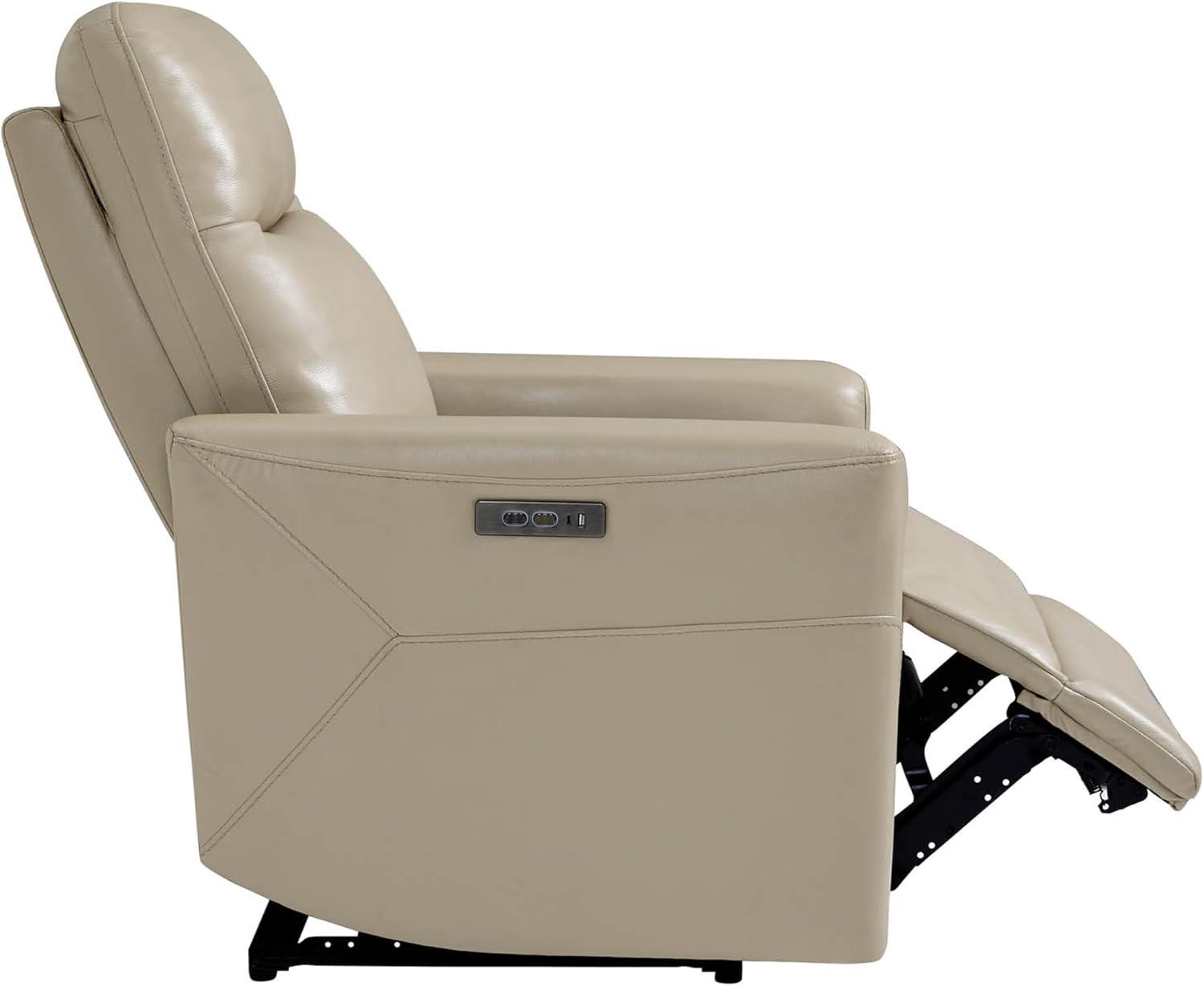 image:imageCHITA Genuine Leather Power Recliner Chair for Adults Electric Wall Hugger Recliner for Small Spaces Modern Living Room and RV Recliner Chair with Adjustable Power Headrest amp Charging Ports BrownGenuine Leather in Latte Tan