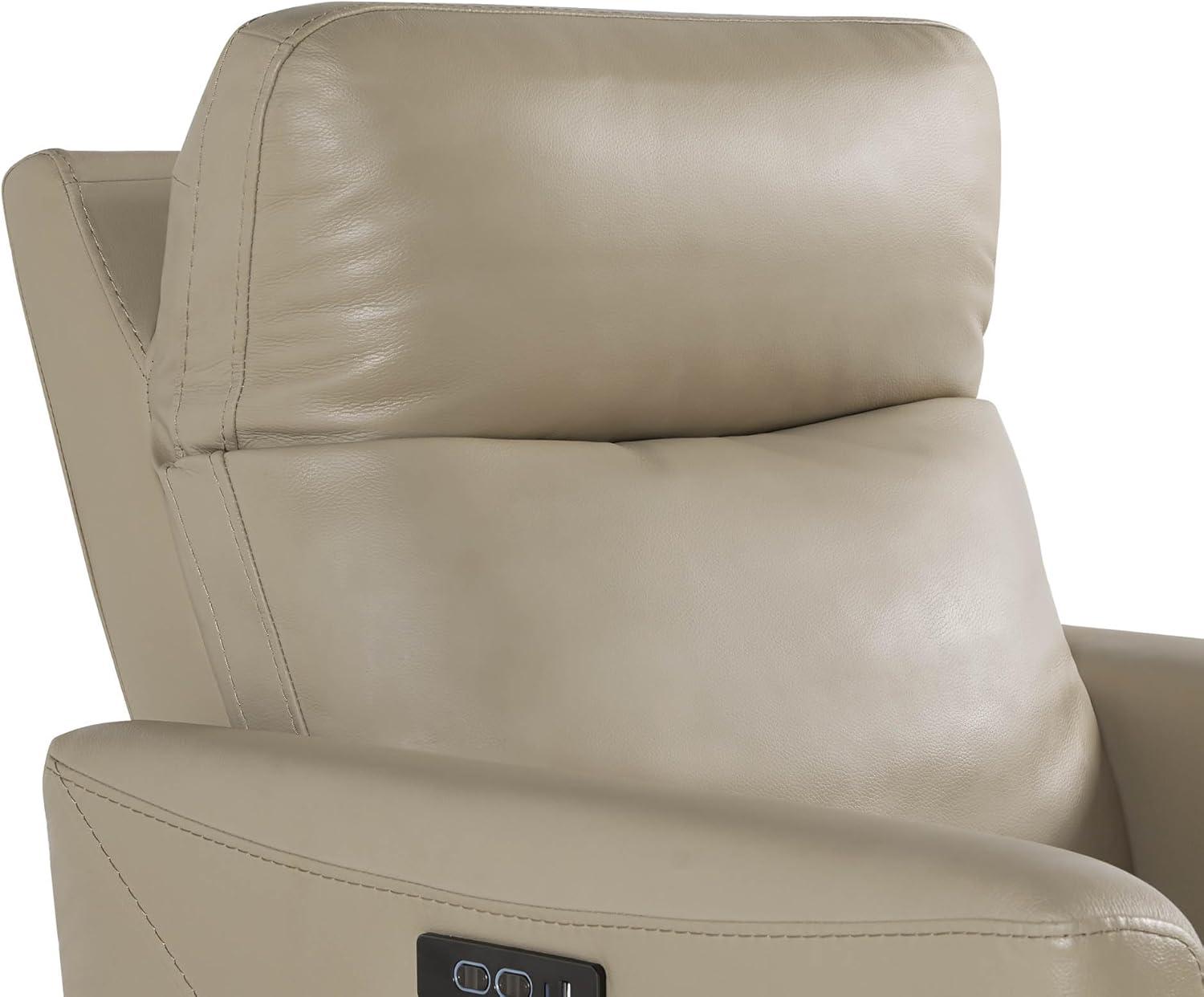 image:imageCHITA Genuine Leather Power Recliner Chair for Adults Electric Wall Hugger Recliner for Small Spaces Modern Living Room and RV Recliner Chair with Adjustable Power Headrest amp Charging Ports BrownGenuine Leather in Latte Tan