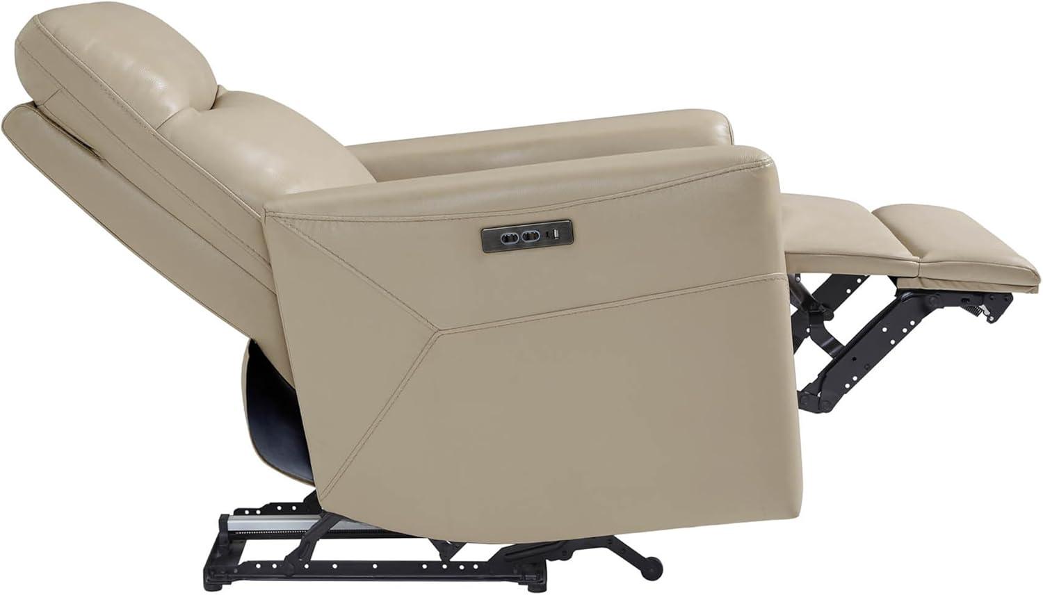 image:imageCHITA Genuine Leather Power Recliner Chair for Adults Electric Wall Hugger Recliner for Small Spaces Modern Living Room and RV Recliner Chair with Adjustable Power Headrest amp Charging Ports BrownGenuine Leather in Latte Tan