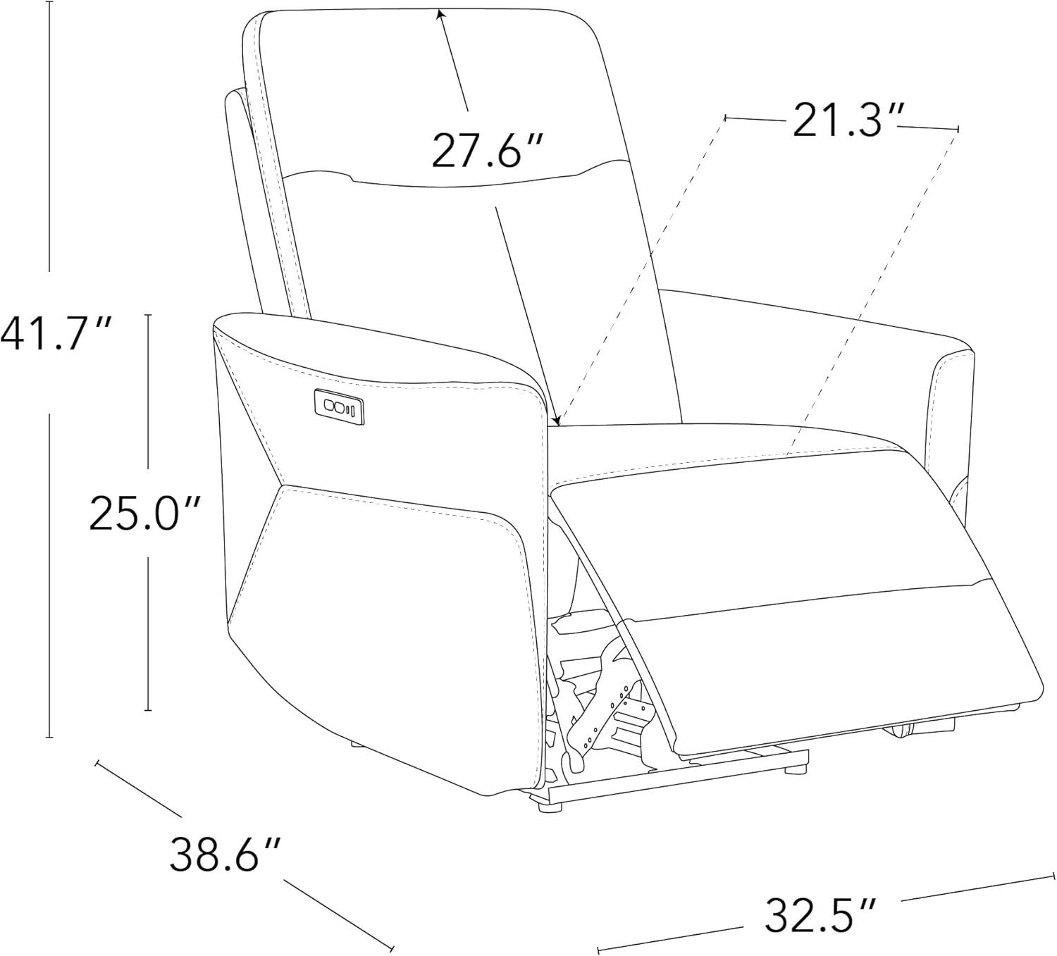 image:imageCHITA Genuine Leather Power Recliner Chair for Adults Electric Wall Hugger Recliner for Small Spaces Modern Living Room and RV Recliner Chair with Adjustable Power Headrest amp Charging Ports BrownGenuine Leather in Latte Tan