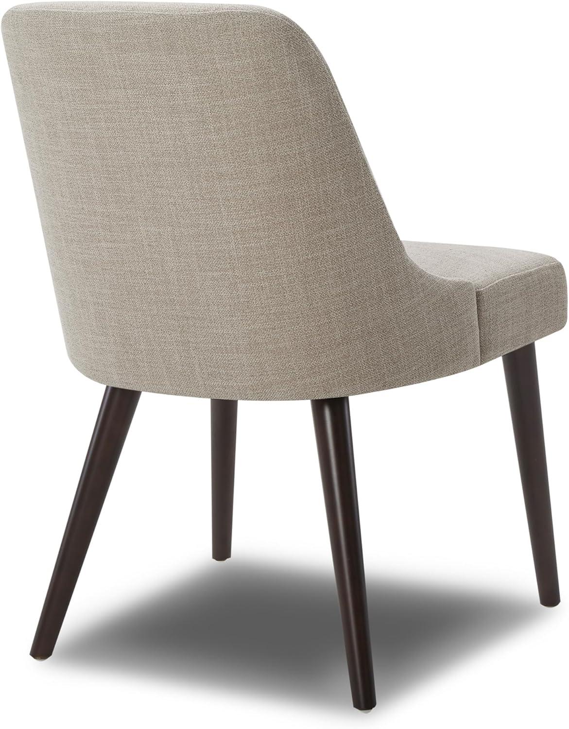 image:imageCHITA MidCentury Modern Dining Chair Upholstered Fabric Accent Chair for Dining Room Set of 2 Flax Beige in FabricFlax Beige in Fabric