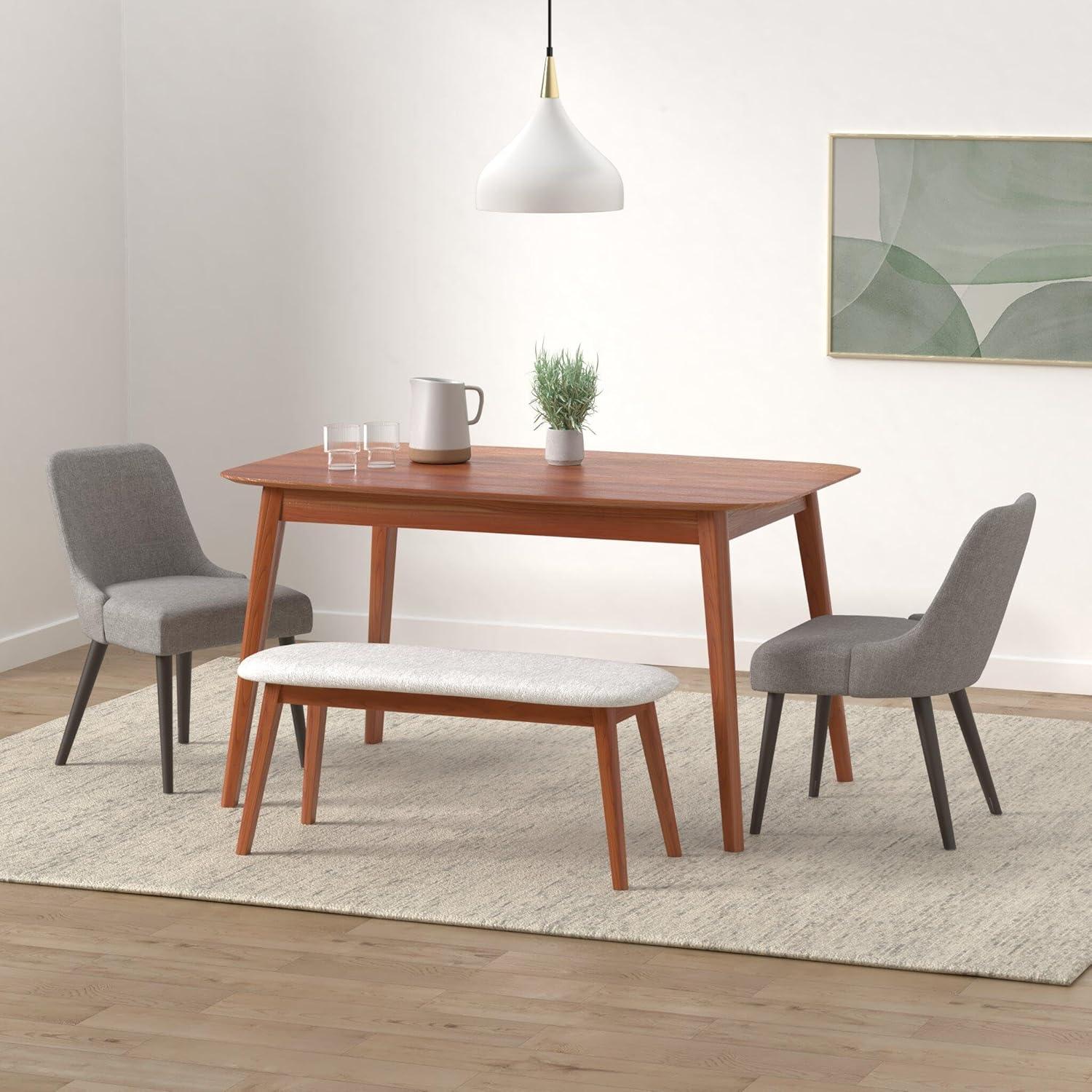image:imageCHITA MidCentury Modern Dining Chair Upholstered Fabric Accent Chair for Dining Room Set of 2 Flax Beige in FabricFog in Contemporaryfabric