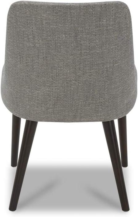 image:imageCHITA MidCentury Modern Dining Chair Upholstered Fabric Accent Chair for Dining Room Set of 2 Flax Beige in FabricFog in Contemporaryfabric