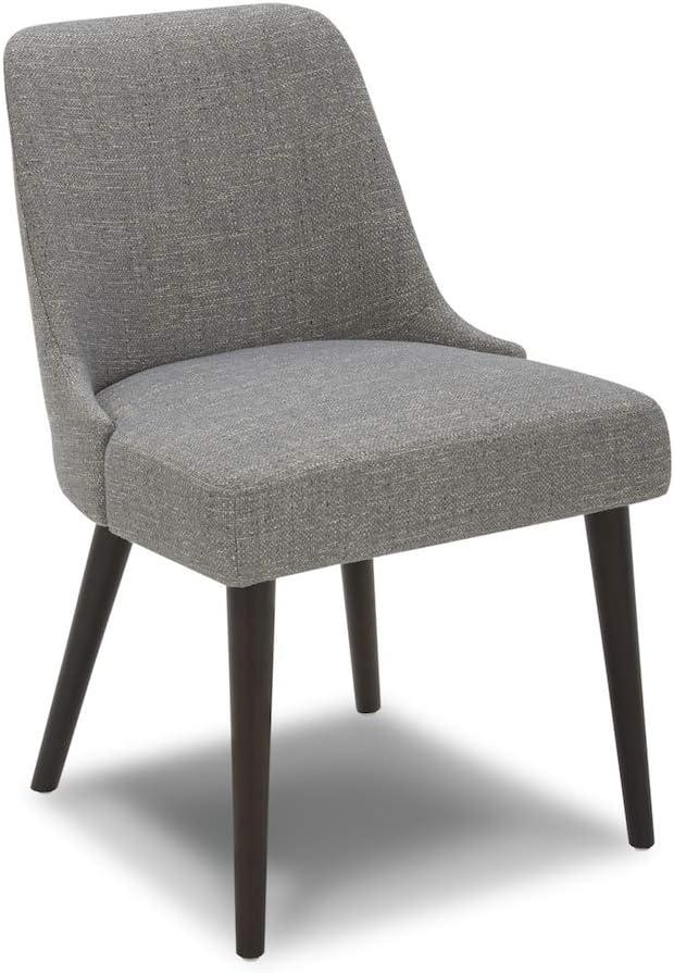 image:imageCHITA MidCentury Modern Dining Chair Upholstered Fabric Accent Chair for Dining Room Set of 2 Flax Beige in FabricFog in Contemporaryfabric