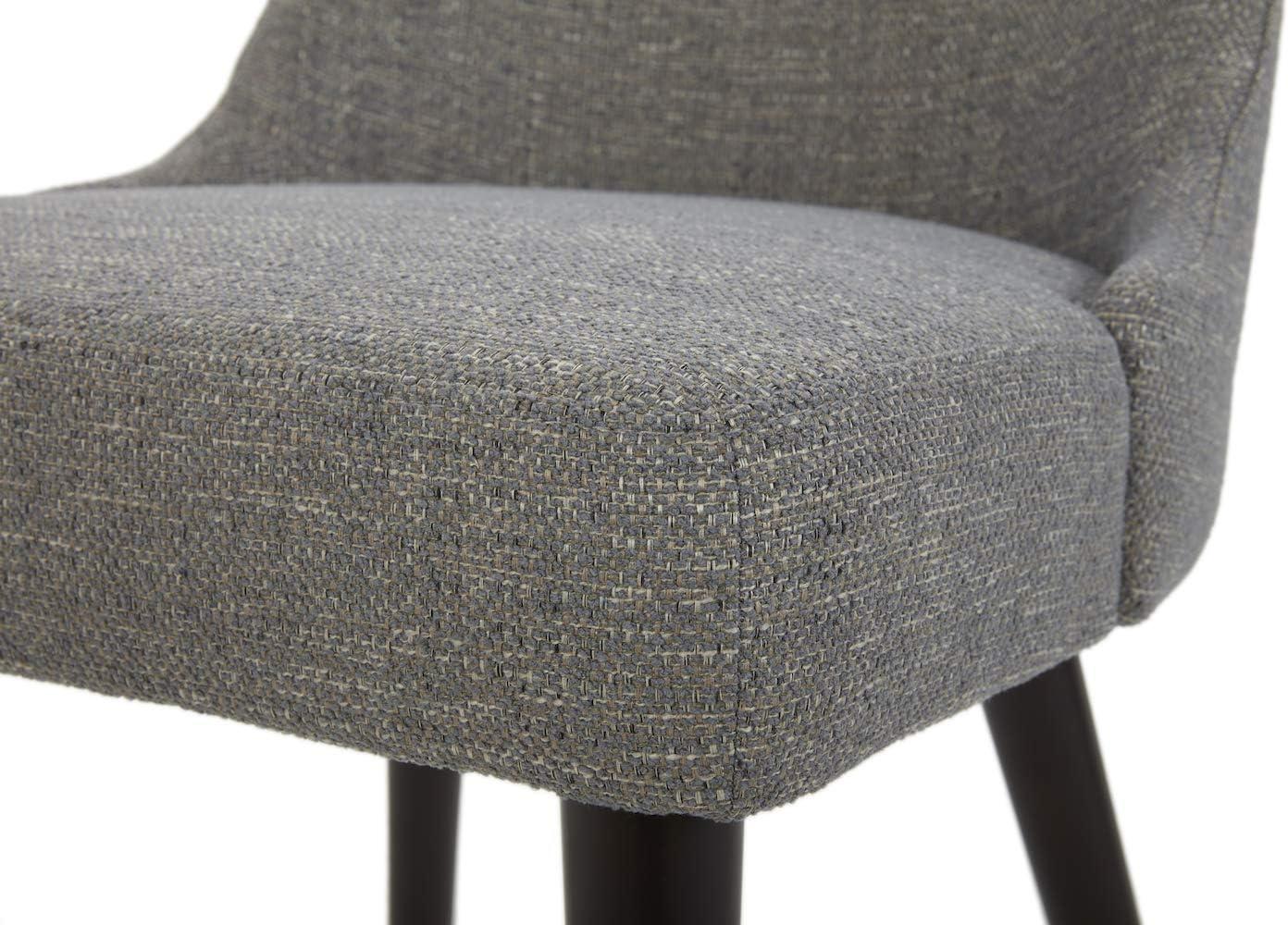 image:imageCHITA MidCentury Modern Dining Chair Upholstered Fabric Accent Chair for Dining Room Set of 2 Flax Beige in FabricFog in Contemporaryfabric