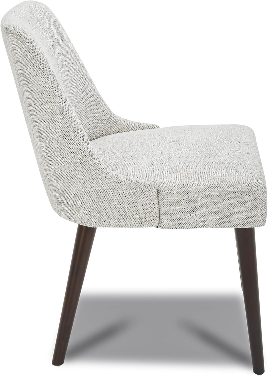 image:imageCHITA MidCentury Modern Dining Chair Upholstered Fabric Accent Chair for Dining Room Set of 2 Flax Beige in FabricIvory in Contemporaryfabric
