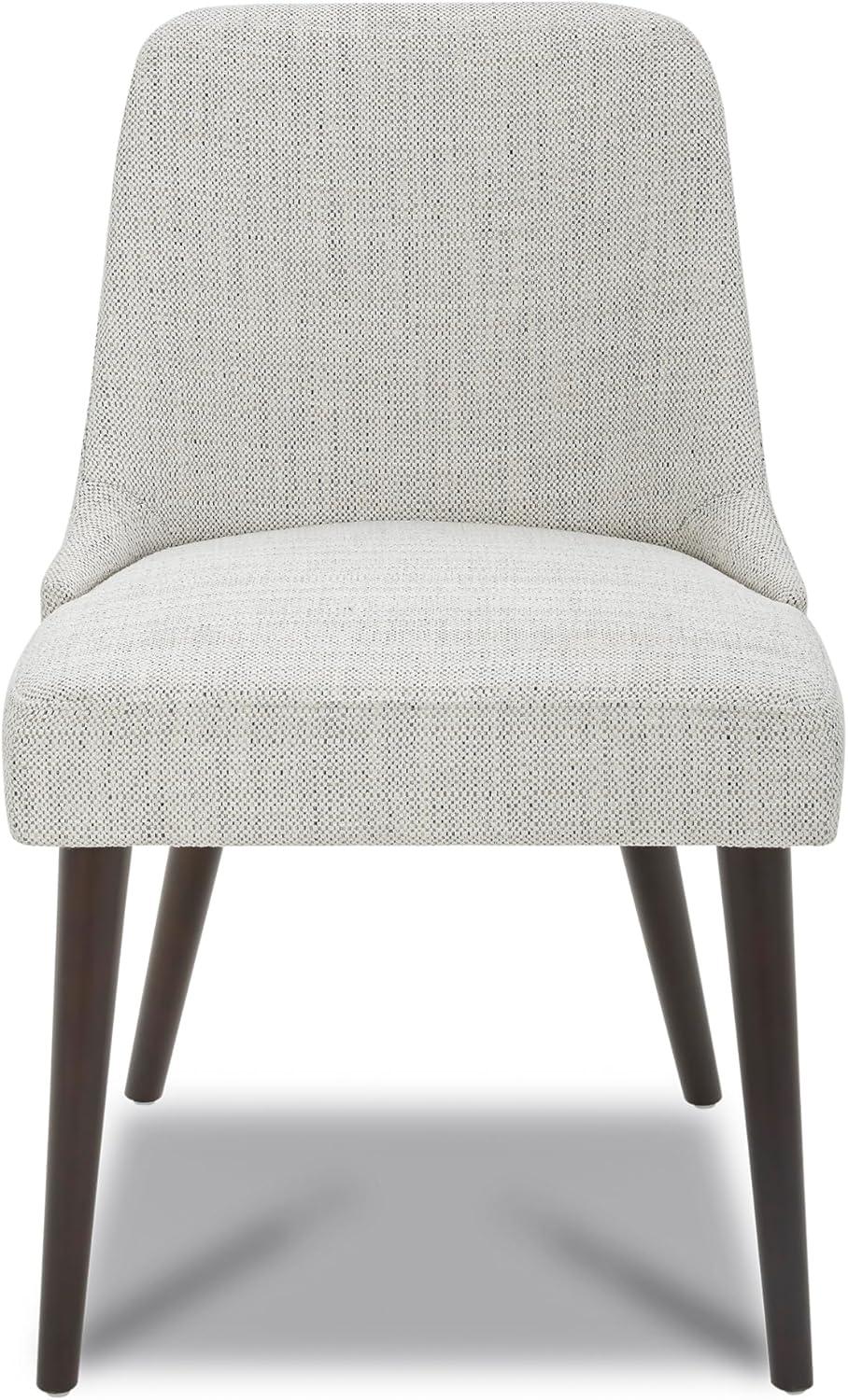 image:imageCHITA MidCentury Modern Dining Chair Upholstered Fabric Accent Chair for Dining Room Set of 2 Flax Beige in FabricIvory in Contemporaryfabric