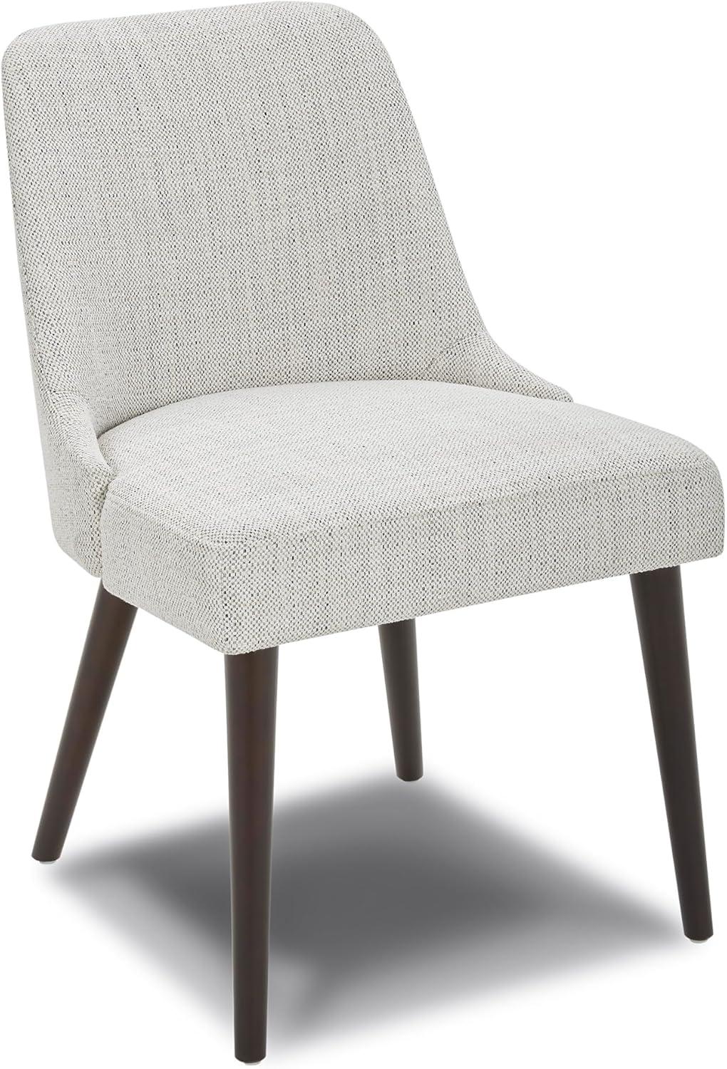 image:imageCHITA MidCentury Modern Dining Chair Upholstered Fabric Accent Chair for Dining Room Set of 2 Flax Beige in FabricIvory in Contemporaryfabric