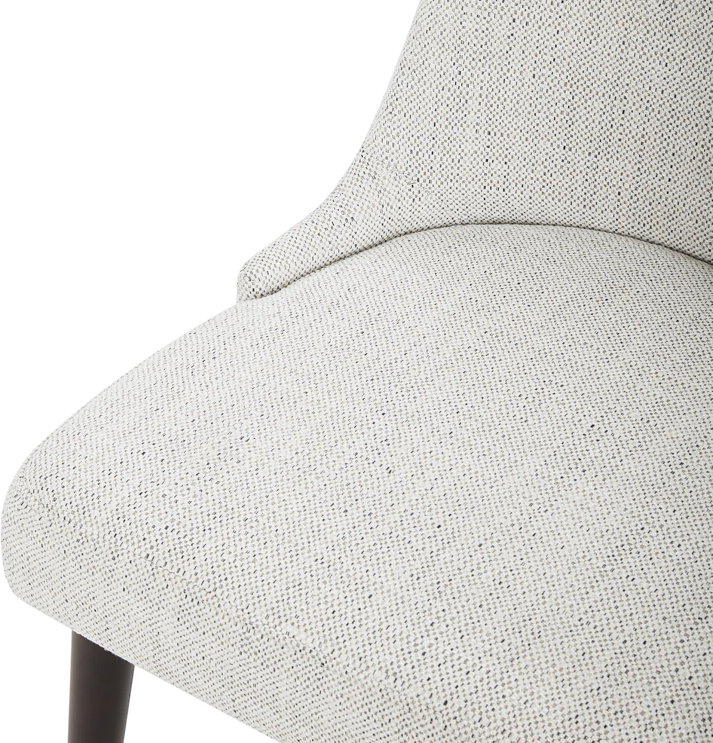 image:imageCHITA MidCentury Modern Dining Chair Upholstered Fabric Accent Chair for Dining Room Set of 2 Flax Beige in FabricIvory in Contemporaryfabric