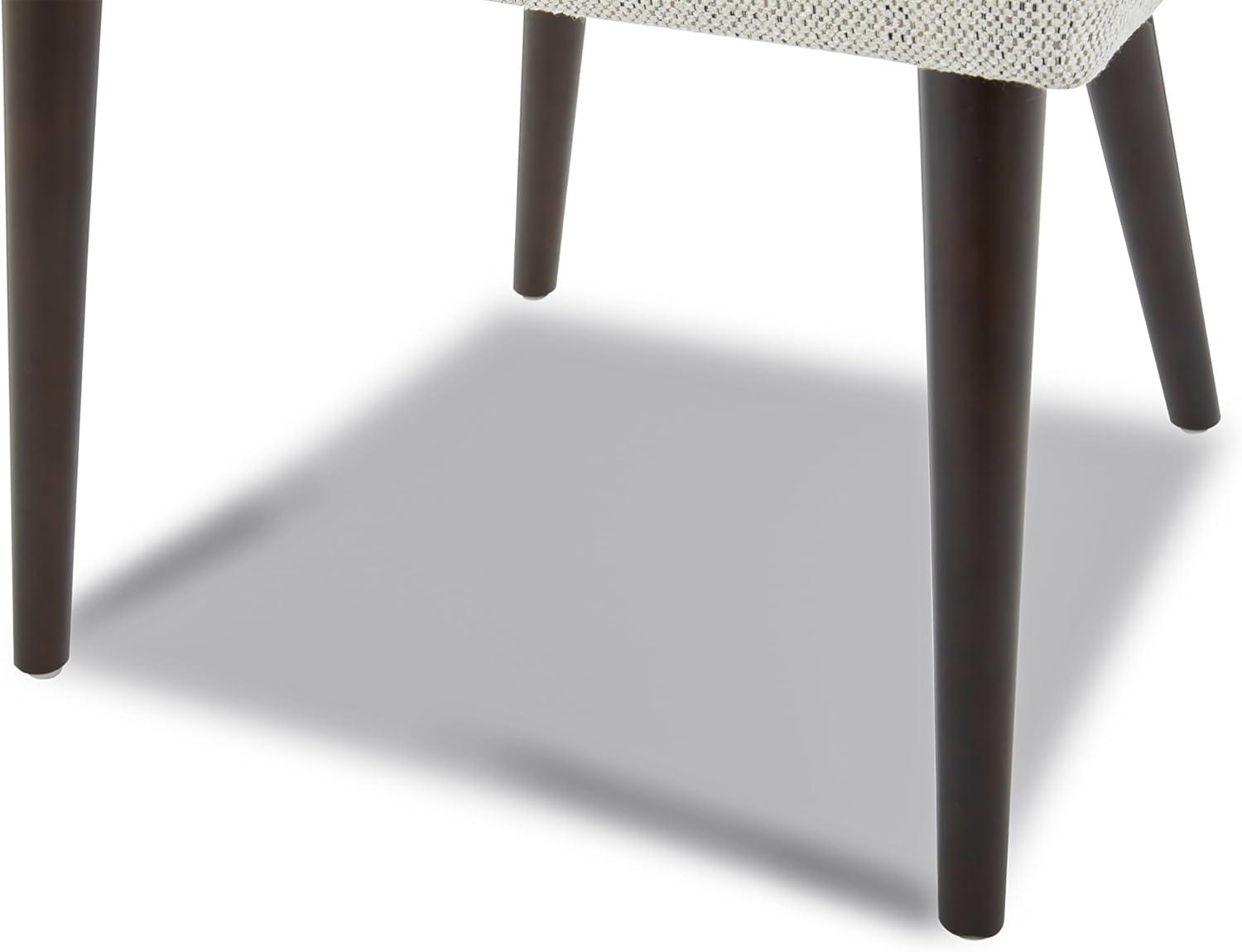 image:imageCHITA MidCentury Modern Dining Chair Upholstered Fabric Accent Chair for Dining Room Set of 2 Flax Beige in FabricIvory in Contemporaryfabric