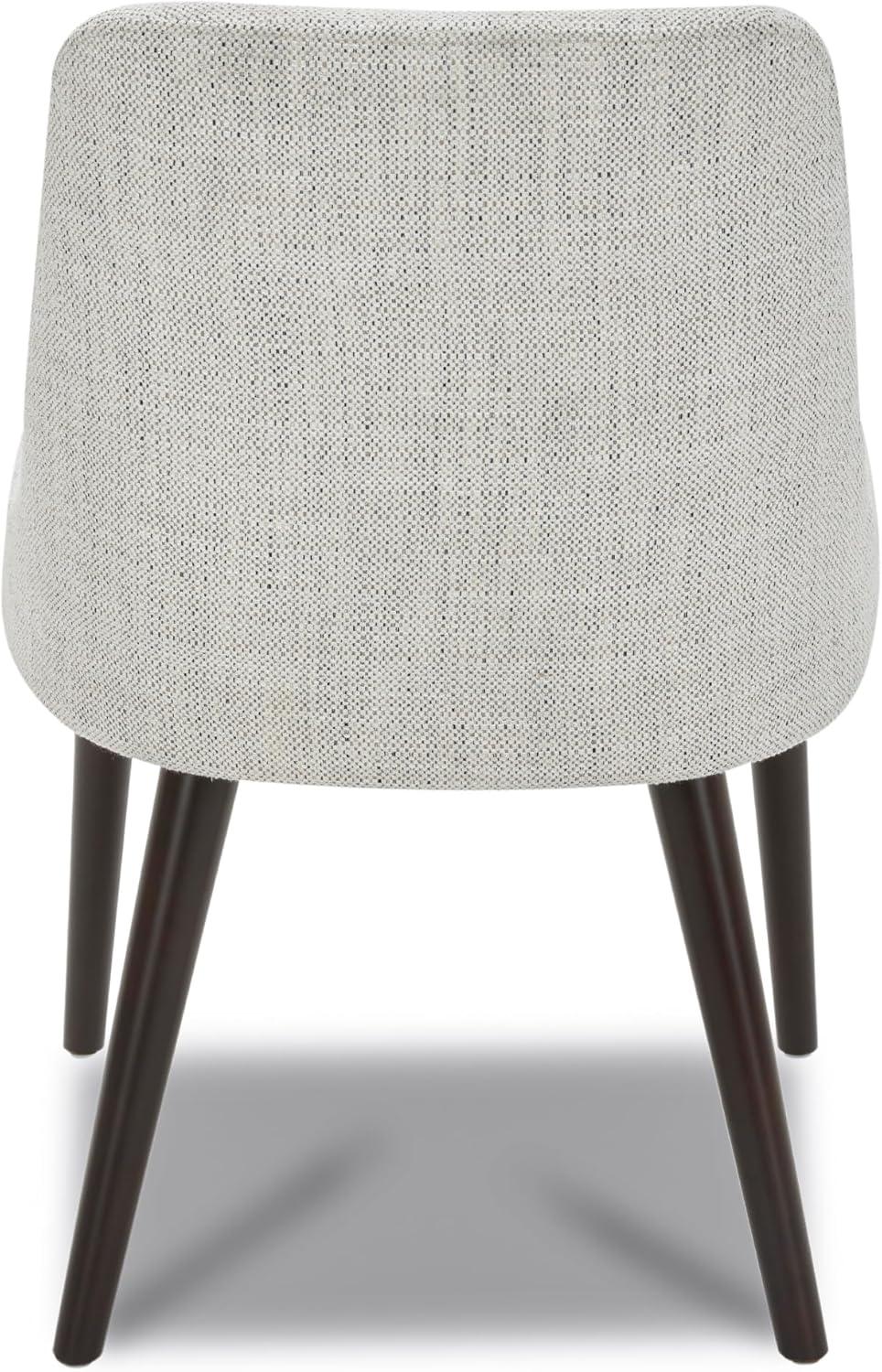 image:imageCHITA MidCentury Modern Dining Chair Upholstered Fabric Accent Chair for Dining Room Set of 2 Flax Beige in FabricIvory in Contemporaryfabric