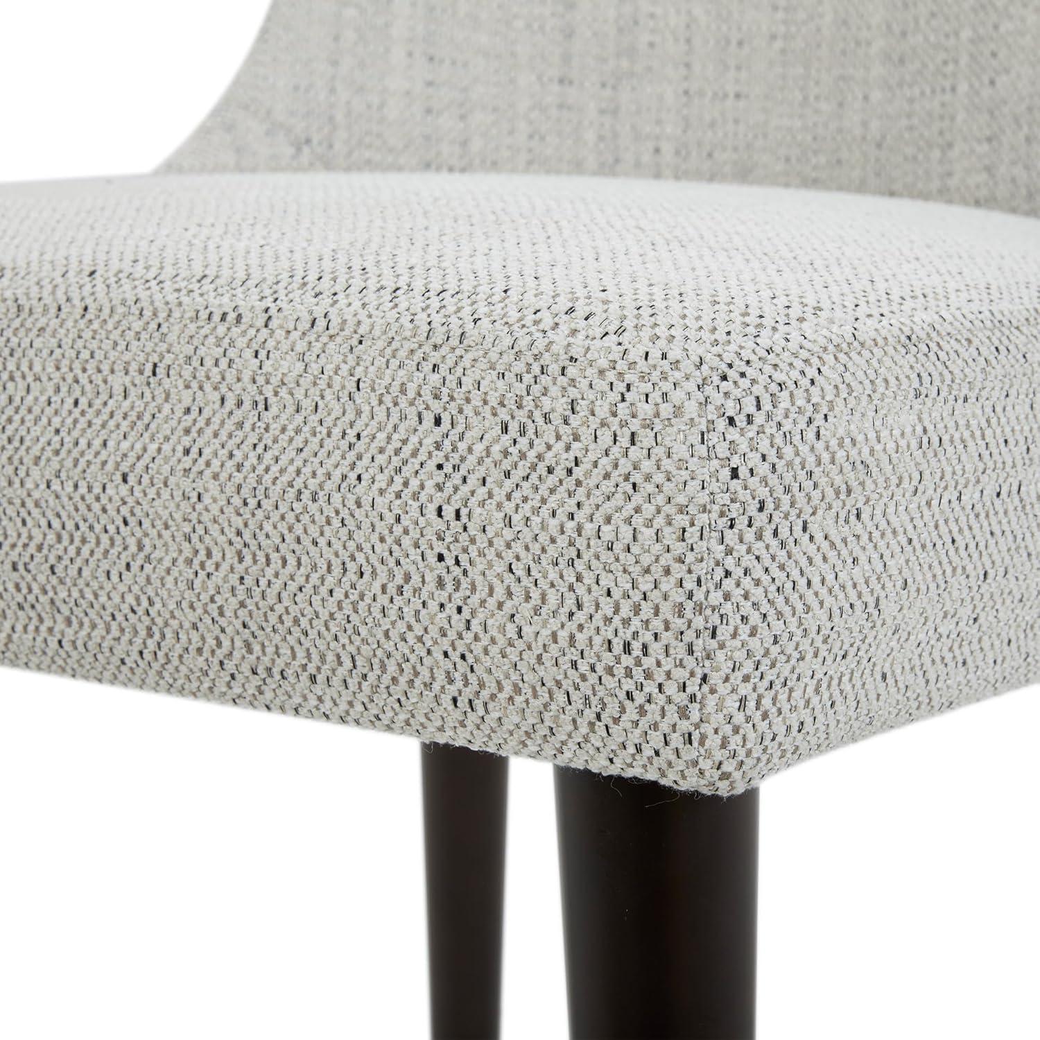 image:imageCHITA MidCentury Modern Dining Chair Upholstered Fabric Accent Chair for Dining Room Set of 2 Flax Beige in FabricIvory in Contemporaryfabric