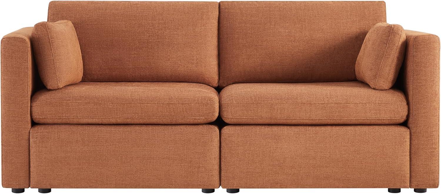 image:imageCHITA Oversized Modular Sectional Sofa FSC Certified L Shaped Couch Reversible Chaise Modular Sectional Couch for Living Room112 inch Width 4 Seat Modular Sofa with Storage Ottoman Moss GreenTerracotta