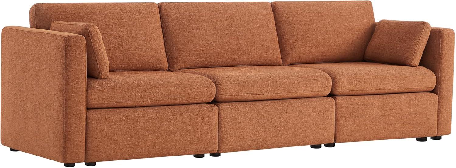image:imageCHITA Oversized Modular Sectional Sofa FSC Certified L Shaped Couch Reversible Chaise Modular Sectional Couch for Living Room112 inch Width 4 Seat Modular Sofa with Storage Ottoman Moss GreenTerracotta