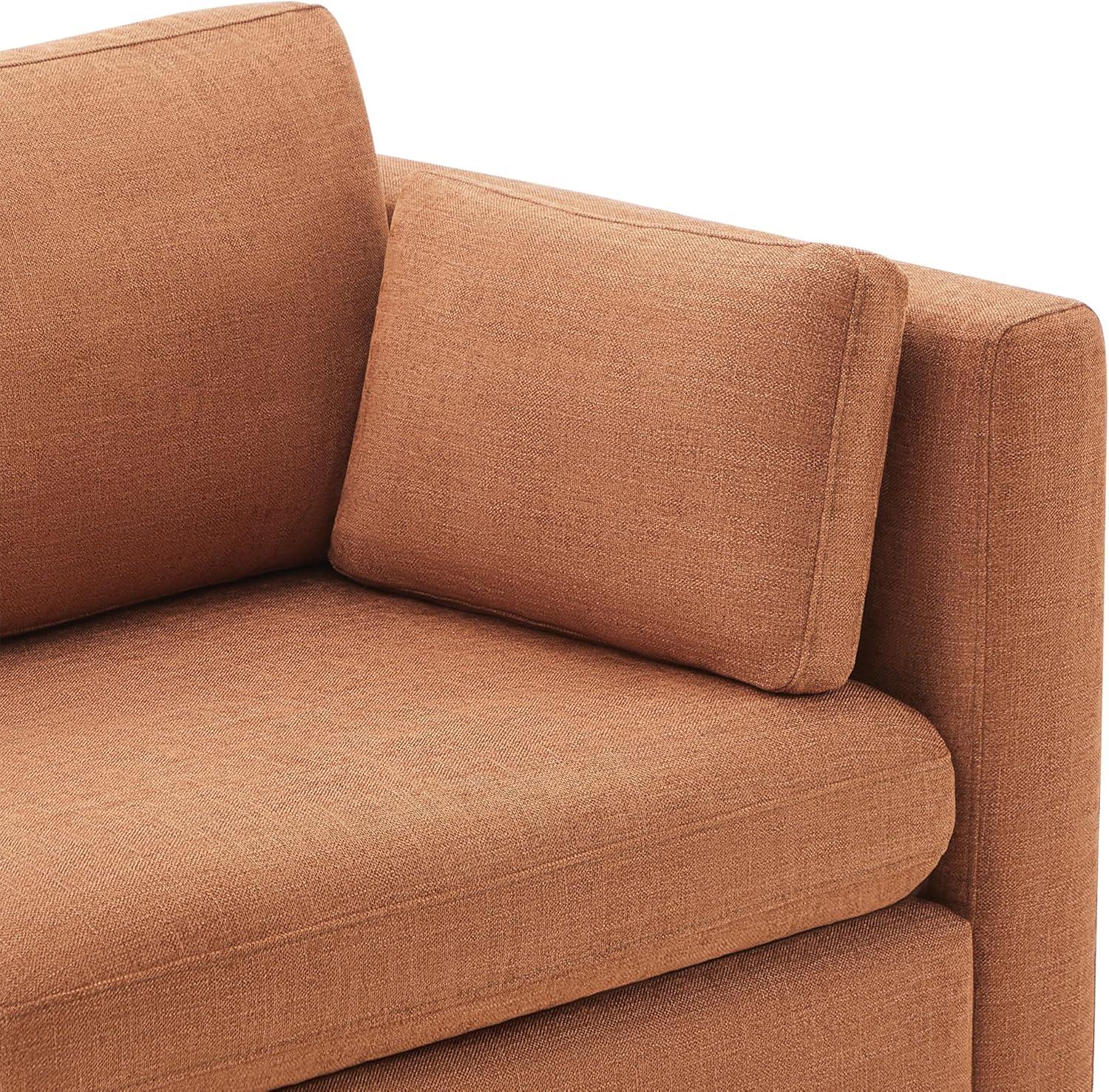 image:imageCHITA Oversized Modular Sectional Sofa FSC Certified L Shaped Couch Reversible Chaise Modular Sectional Couch for Living Room112 inch Width 4 Seat Modular Sofa with Storage Ottoman Moss GreenTerracotta