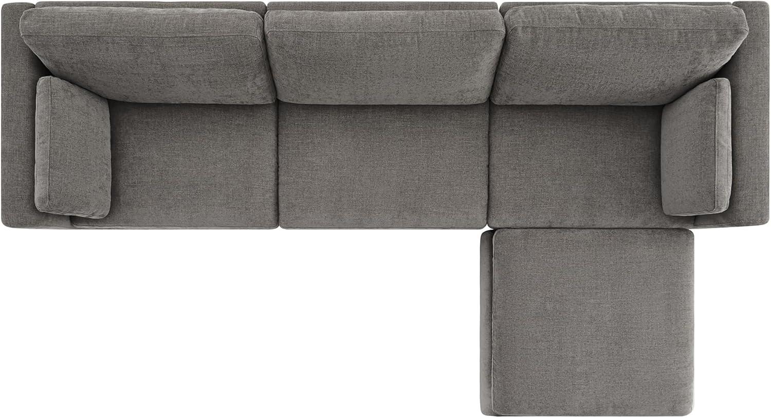 image:imageCHITA Oversized Modular Sectional Sofa FSC Certified L Shaped Couch Reversible Chaise Modular Sectional Couch for Living Room112 inch Width 4 Seat Modular Sofa with Storage Ottoman Moss GreenGrey