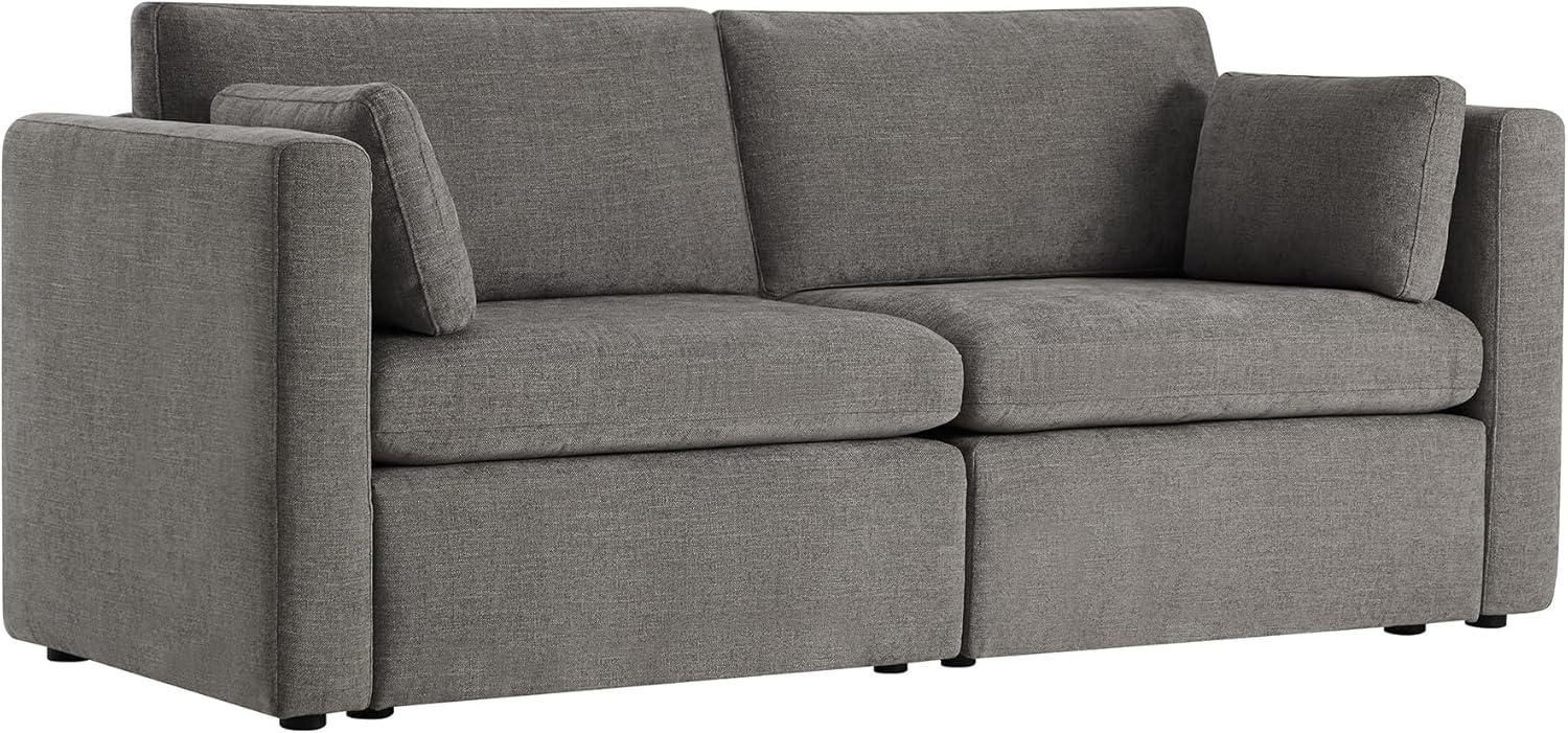 image:imageCHITA Oversized Modular Sectional Sofa FSC Certified L Shaped Couch Reversible Chaise Modular Sectional Couch for Living Room112 inch Width 4 Seat Modular Sofa with Storage Ottoman Moss GreenGrey