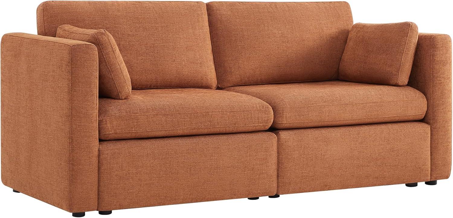 image:imageCHITA Oversized Modular Sectional Sofa FSC Certified L Shaped Couch Reversible Chaise Modular Sectional Couch for Living Room112 inch Width 4 Seat Modular Sofa with Storage Ottoman Moss GreenTerracotta