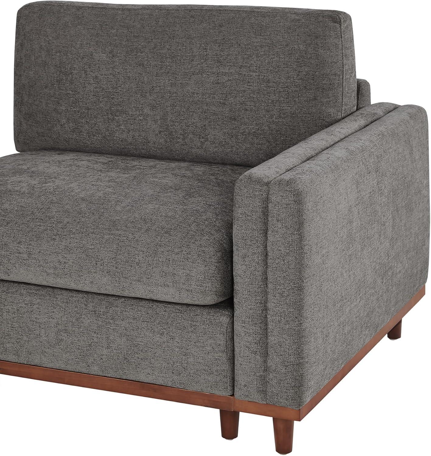 image:imageCHITA Super Large Luxury L Shape Convertible Sectional Modular Sofa Down Filled Modern Sofa with Ottoman Deep Seat Cloud Couch 118 inch Width 4 Seat Couch with Solid Wood Leg LinenGrey