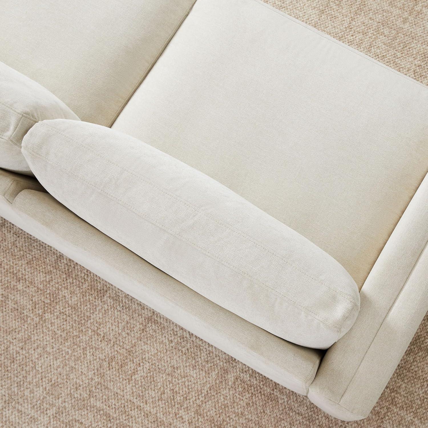 image:imageCHITA Super Large Luxury L Shape Convertible Sectional Modular Sofa Down Filled Modern Sofa with Ottoman Deep Seat Cloud Couch 118 inch Width 4 Seat Couch with Solid Wood Leg LinenLinen