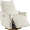 image:imageCHITA Swivel Rocker Recliner Chair Power Nursery Glider Recliner Nursery Rocking Chair with Adjustable Power Headrest FSC Certified Solid Wood Base Moss GreenCream