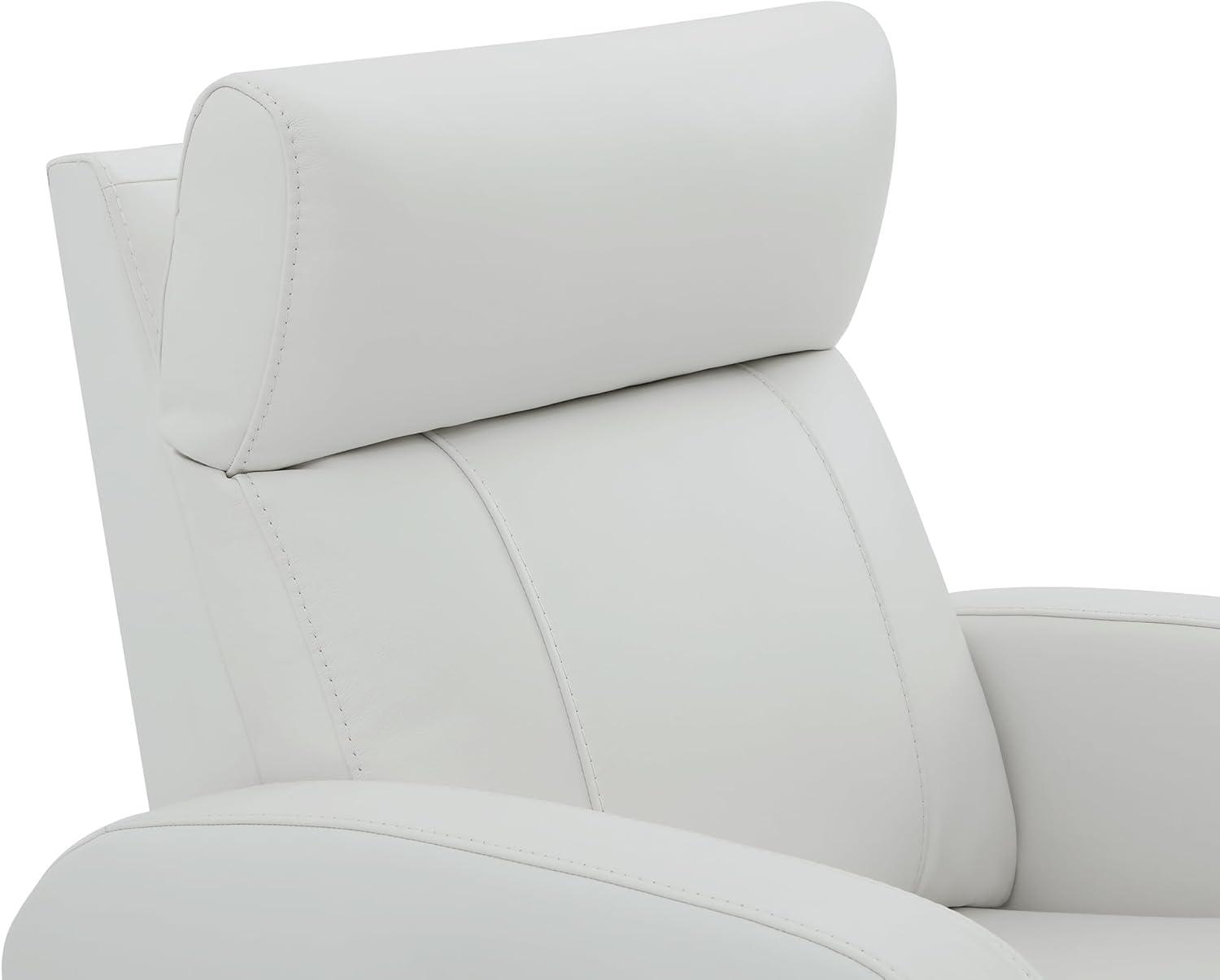 image:imageCHITA Genuine Leather Power Swivel Glider Recliner Chair FSC Certified Double Layer Backrest Truck Armrest Recliner Chair Sofa for Living RoomWhiteWhite