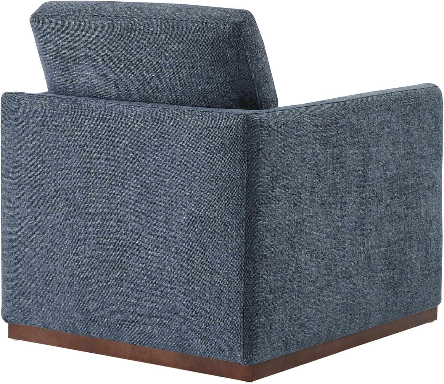 image:imageCHITA Genuine Leather Swivel Accent Chair FSC Certified Mid Century Modern Arm Chair for Living Room and Bedroom Fully Assembled SaddleBule