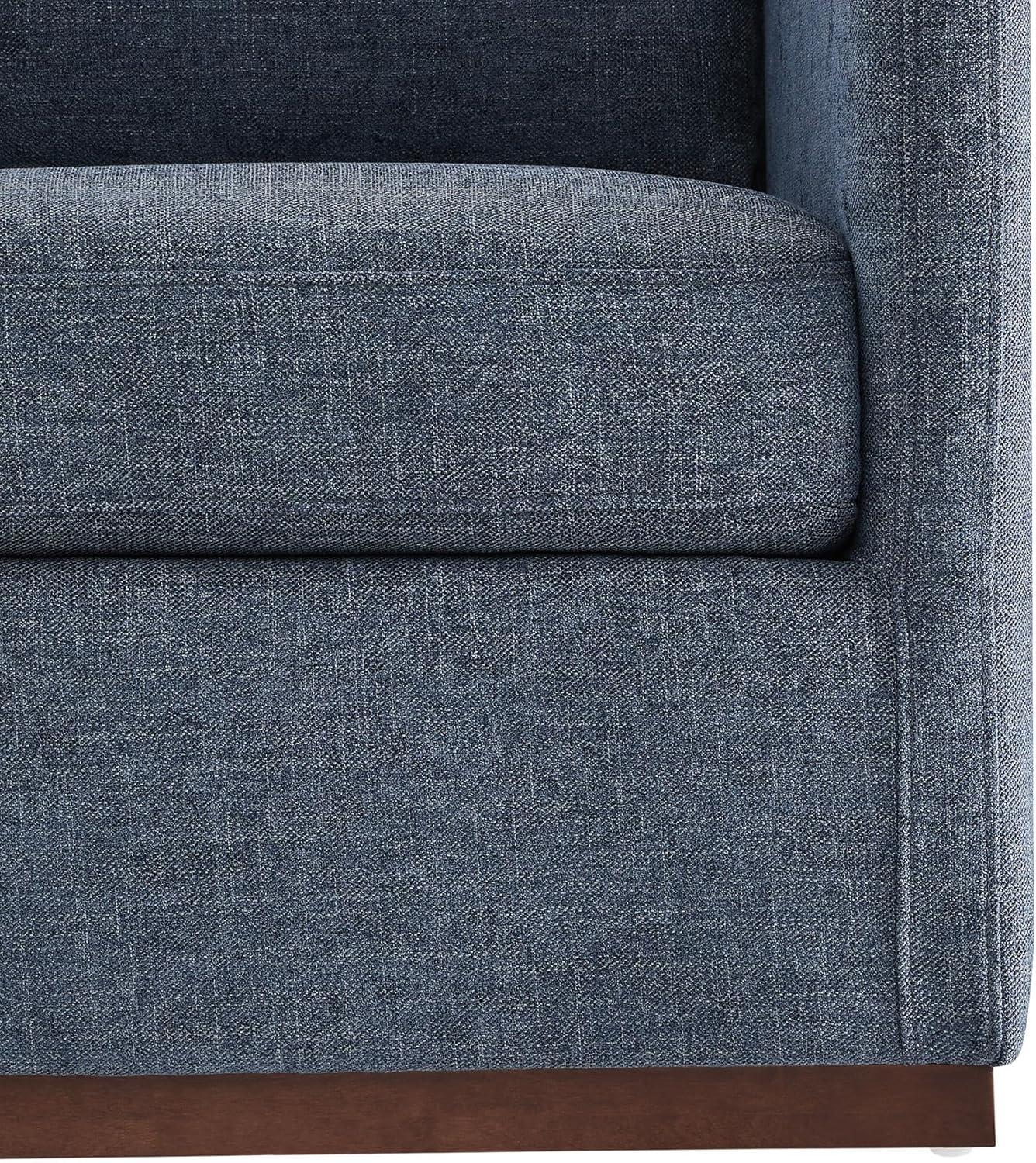 image:imageCHITA Genuine Leather Swivel Accent Chair FSC Certified Mid Century Modern Arm Chair for Living Room and Bedroom Fully Assembled SaddleBule