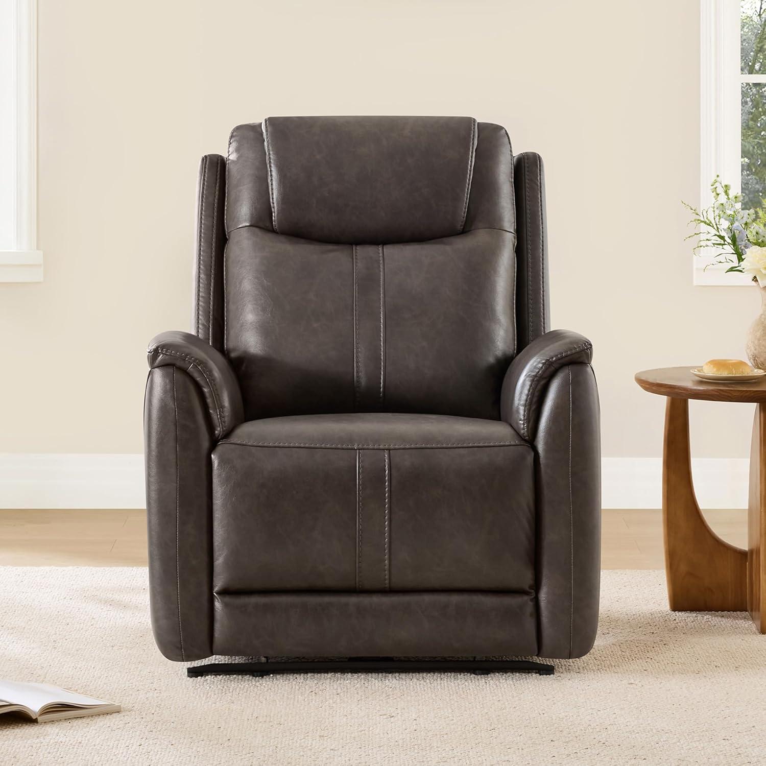 image:imageCHITA Power Recliner Chairs for Adults Electric Leather Super Zero Gravity Recliner with USB amp TypeC Charging Ports for Living Room Bedroom amp Home Theater Relaxation Faux Leather in ChocolateChocolate