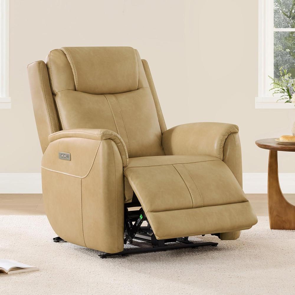 image:imageCHITA Power Recliner Chairs for Adults Electric Leather Super Zero Gravity Recliner with USB amp TypeC Charging Ports for Living Room Bedroom amp Home Theater Relaxation Faux Leather in ChocolateTan