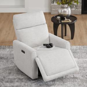 CHITA Electronic Power Recliner Chair Swivel Glider, FSC Certified Modern Nursery Rocking Chair with USB and Type-C Ports, Ivory(Ivory)