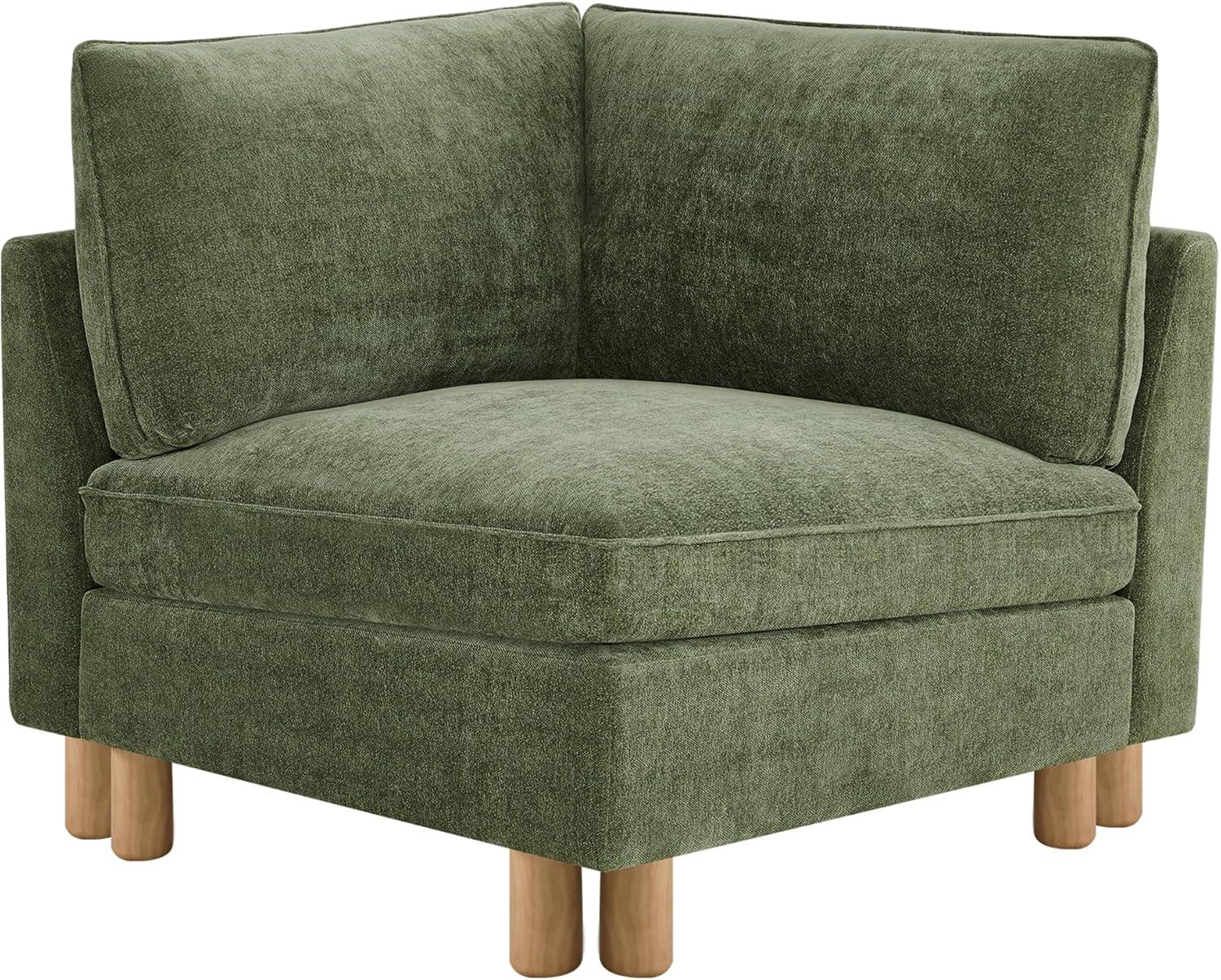 image:imageCHITA 92 Super Large Sectional Couches for Living Room Modular Cloud Couch Sectional Sofa Premium Fabric Couches Down Filled High Density Foam Chenille in Cream 2 Seater LoveseatGreen