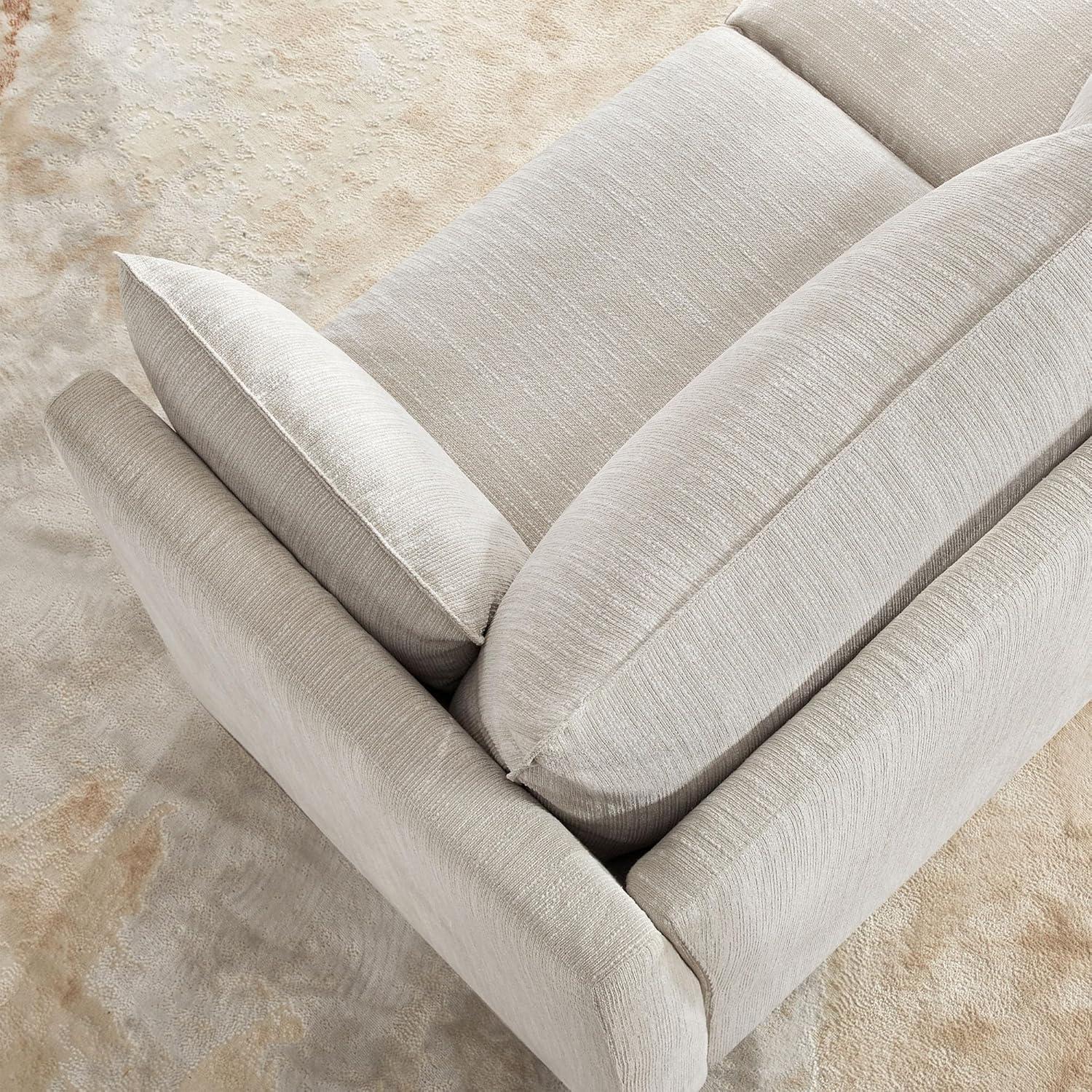 image:imageCHITA Luxury Oversized VShaped Sectional Modular Sofa Premium Down Filled Cloud Couch FSC Certified 107Width 6 Seat and 1 Middle Corner for Living Room CreamSnow Loveseat