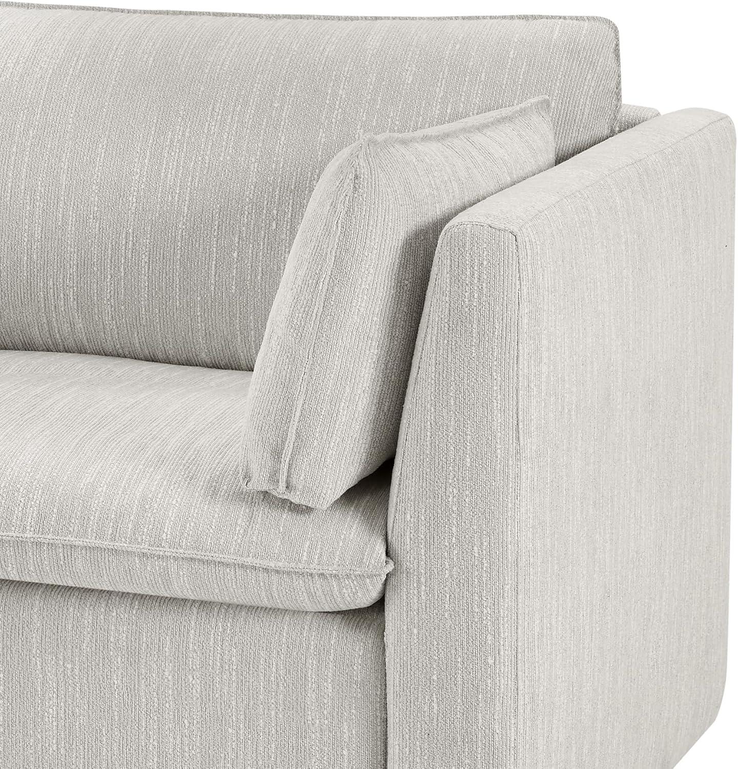 image:imageCHITA Luxury Oversized VShaped Sectional Modular Sofa Premium Down Filled Cloud Couch FSC Certified 107Width 6 Seat and 1 Middle Corner for Living Room CreamSnow Loveseat