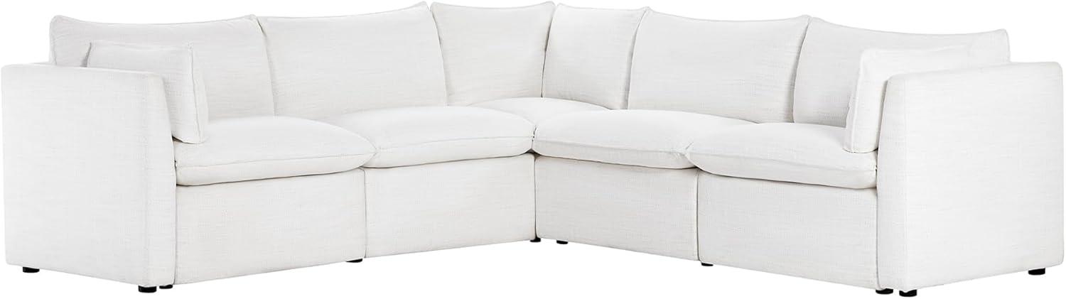 image:imageCHITA Luxury Oversized VShaped Sectional Modular Sofa Premium Down Filled Cloud Couch FSC Certified 107Width 6 Seat and 1 Middle Corner for Living Room CreamCream Corner V Shape