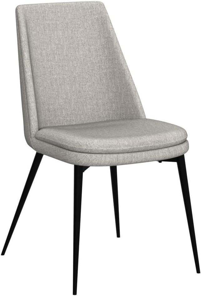 image:imageCHITA MidCentury Padded Dining Chair Modern Upholstered Fabric Dining Room Chair Set of 2 with Metal Legs WhiteWhite in Fabric