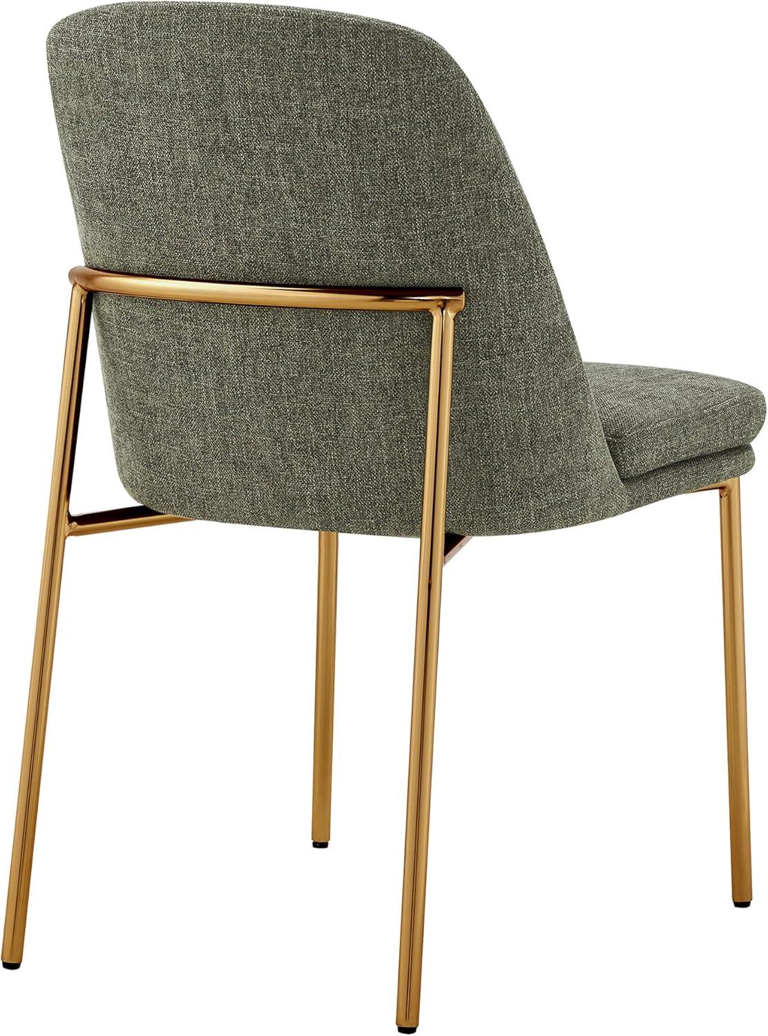 image:imageCHITA Modern Dining Chairs Set of 2 FSC Certified Metal Dining Chair for Dining Room Light GrayMoss Green
