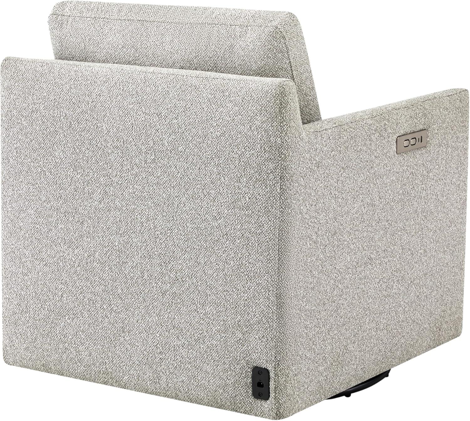 image:imageCHITA Swivel Accent Chair with Electric Footrests FSC Certified Upholstered Living Room Sofa Chair with Power Motor USB and TypeC Ports Light GreyLight Grey