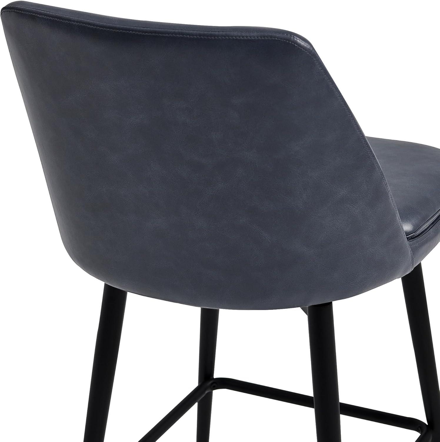 image:imageCHITA Swivel Bar Stools 272 Counter Height Bar Stools Set of 2 FSC Certified Upholstered Modern Counter Stools Metal Legs Fabric Light Grey MultiColoredBlue