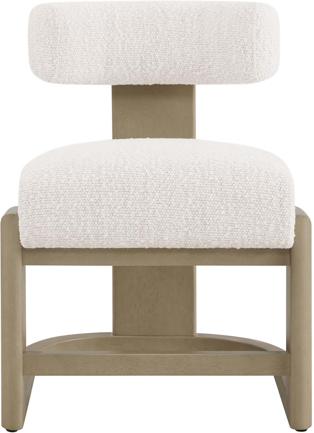image:imageCHITA Upholstered Dining Chairs Set of 2 FSC Certified Mid Century Modern Kitchen amp Dining Room Chairs Fabric in Pearl White Solid Wood Frame in Gray FinishPearlgray