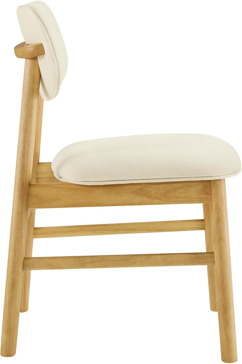 image:imageCHITA Upholstered Dining Chairs Set of 2 Mid Century Modern Kitchen amp Dining Room Chairs Solid Wood Frame in Walnut Chenille Fabric in Silver GrayCream Oak