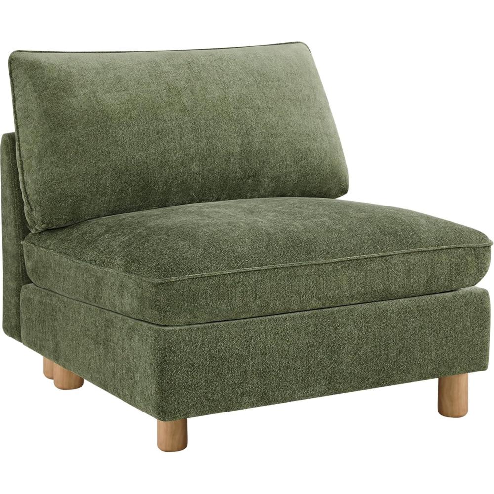 image:imageCHITA 92 Super Large Sectional Couches for Living Room Modular Cloud Couch Sectional Sofa Premium Fabric Couches Down Filled High Density Foam Chenille in Cream 2 Seater LoveseatGreen