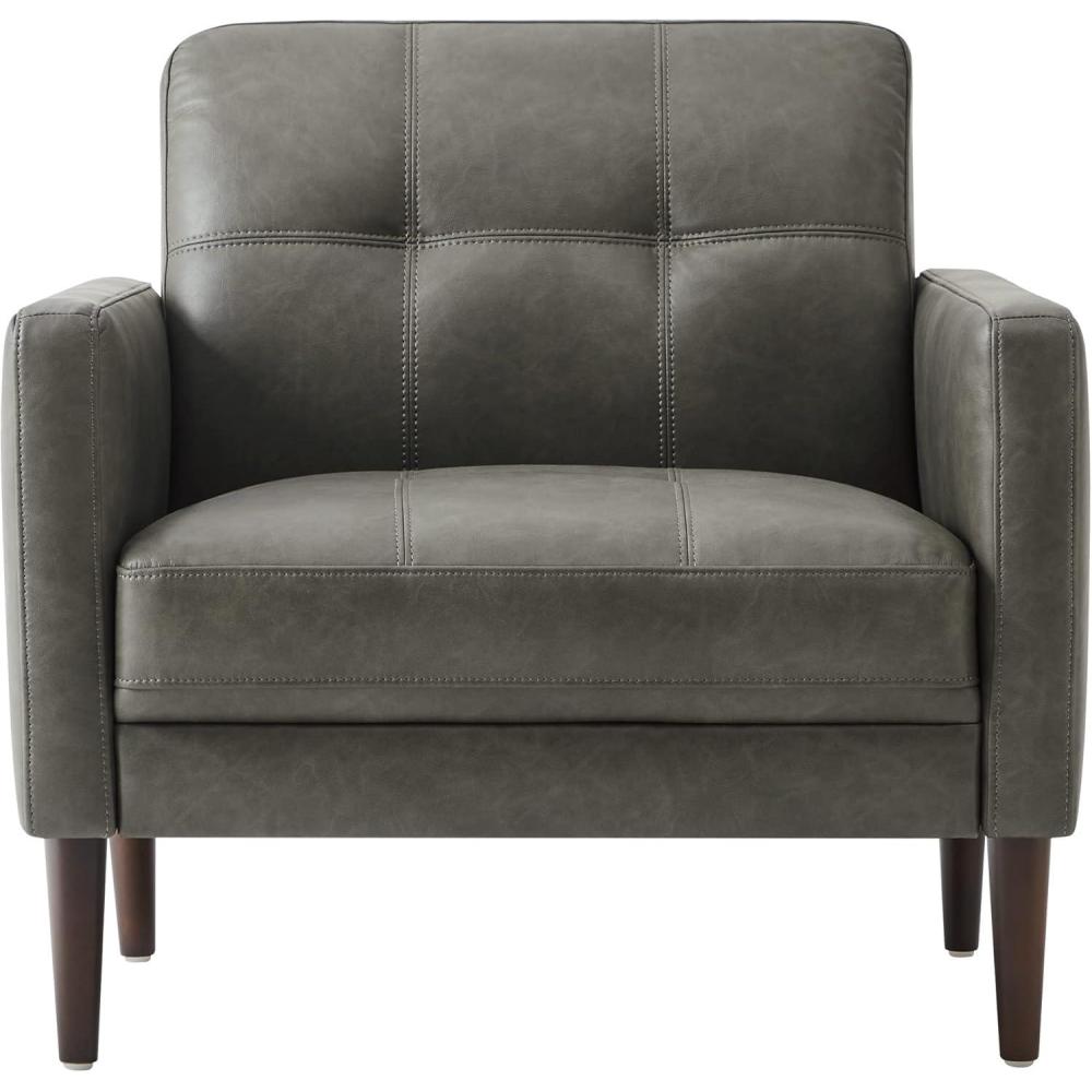 image:imageCHITA MidCentury Sofas Furniture 732W Faux Leather Sofa Couch Sets for Living Room Apartment Cognac BrownGrey