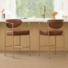 Faux Leather in Saddle Brown