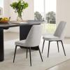 image:imageCHITA MidCentury Padded Dining Chair Modern Upholstered Fabric Dining Room Chair Set of 2 with Metal Legs WhiteWhite in Fabric