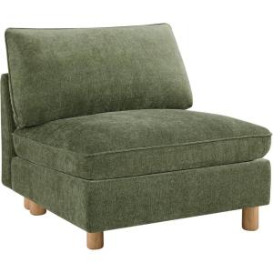 CHITA 92″ Super Large Sectional Couches for Living Room, Modular Cloud Couch Sectional Sofa, Premium Fabric Couches, Down Filled, High Density Foam, Chenille in Cream, 2 Seater Loveseat(Green)