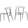 White - Upholstered Back