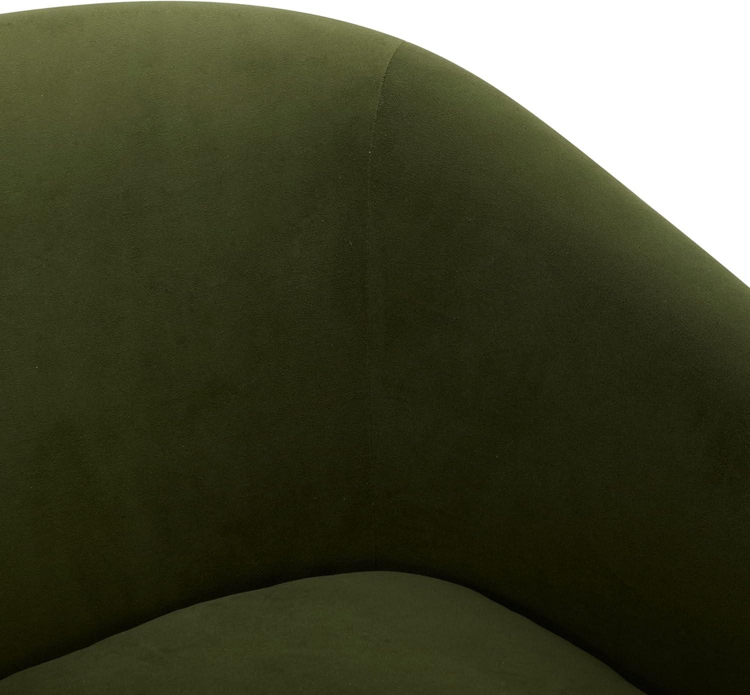 image:imageCHITA Swivel Accent Chair FSC Certified Upholstered Fabric Barrel Chair for Living Room Fully Assembled CreamForest Green