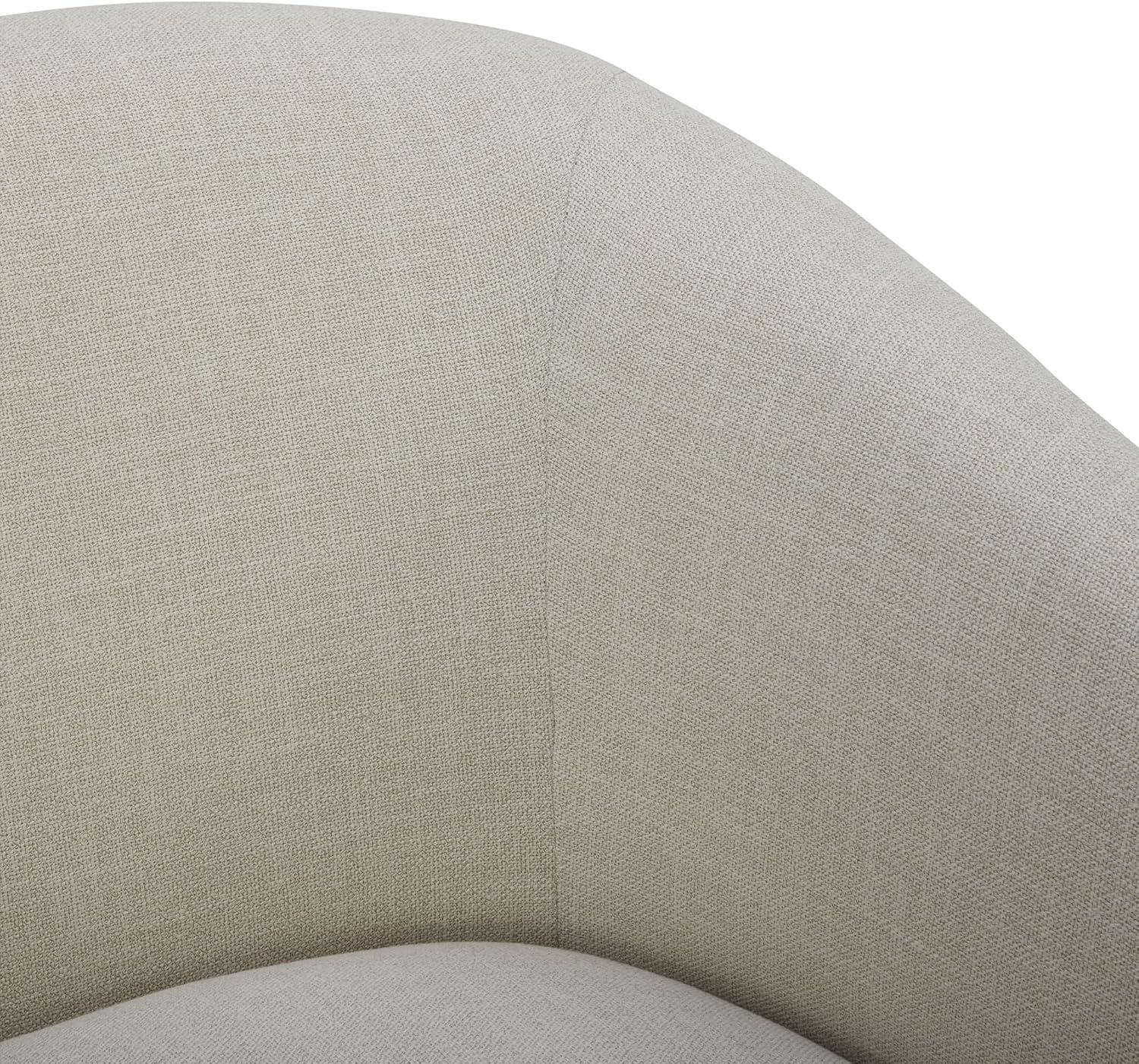 image:imageCHITA Swivel Accent Chair FSC Certified Upholstered Fabric Barrel Chair for Living Room Fully Assembled CreamLinen
